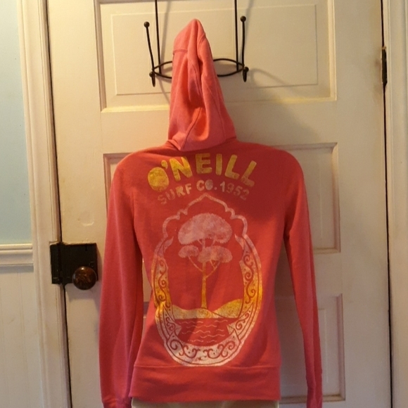 O'Neill pink fleece hoodie jacket small - Picture 3 of 3